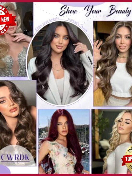 22 Inch Human Hair Clip-In Extensions, 110g Double Weft Set